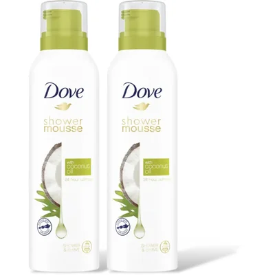Dove Coconut oil shower mousse 2-pack