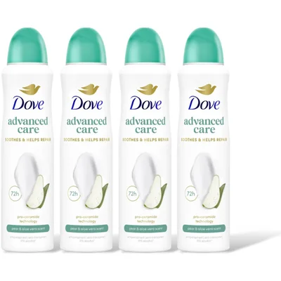 Dove Pear & aloe vera deodorant spray 4-pack