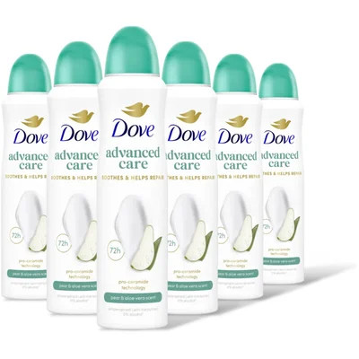 Dove Pear & aloe vera deodorant spray 6-pack