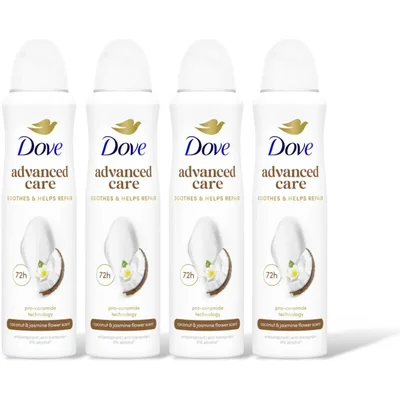 Dove Coco & jasmine deodorant spray 4-pack
