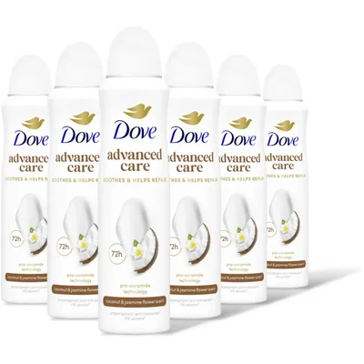 Dove Coco & jasmine deodorant spray 6-pack