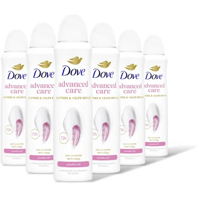 Dove Soft feel deodorant spray 6-pack