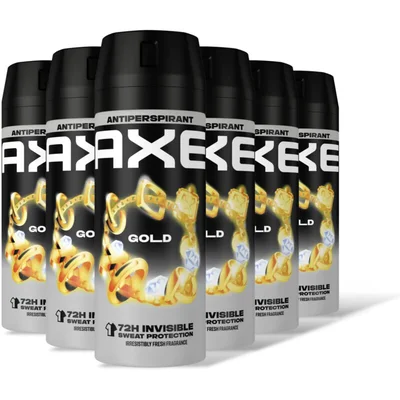 Axe Gold anti-transpirant spray 6-pack