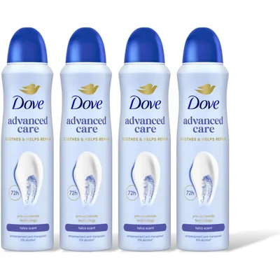 Dove Anti-transpirant spray talco 4-pack