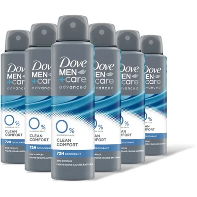 Dove Men+care extra fresh 0% deodorant 6-pack