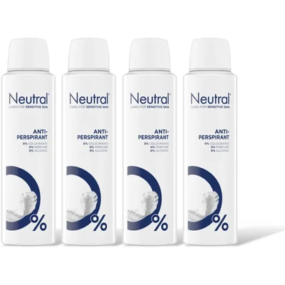Neutral Anti-transpirant deodorant spray 4-pack