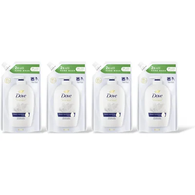 Dove Deeply nourishing handzeep navul 4-pack