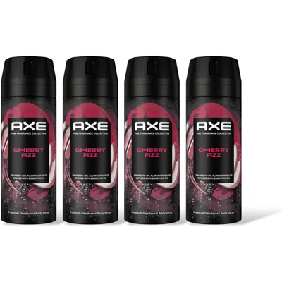 Axe Cherry fizz deodorant bodyspray 4-pack