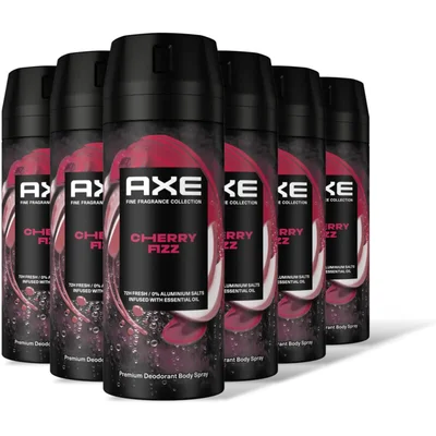 Axe Cherry fizz deodorant bodyspray 6-pack