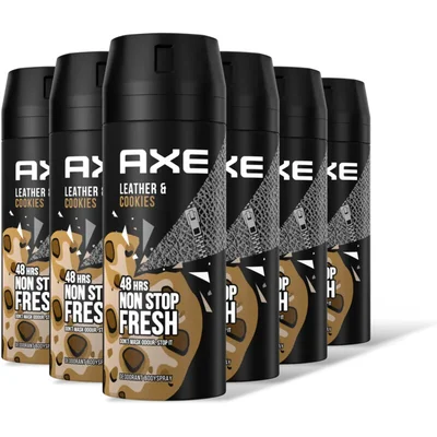 Axe Leather & cookies deo bodyspray 6-pack