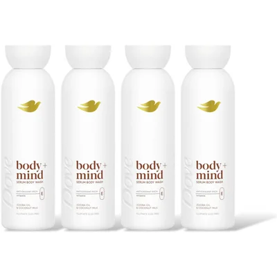 Dove Body+mind jojoba oil & coconut 4-pack