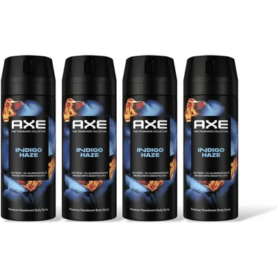 Axe Indigo haze deodorant body spray 4-pack