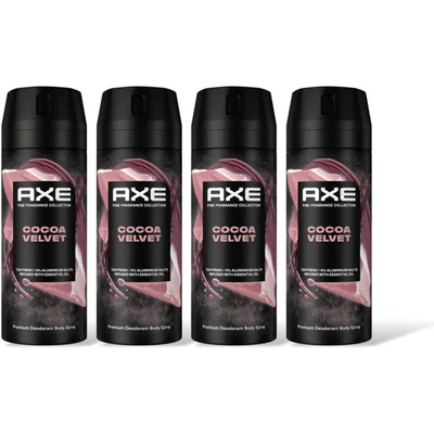 Axe Cocoa velvet deodorant bodyspray 4-pack