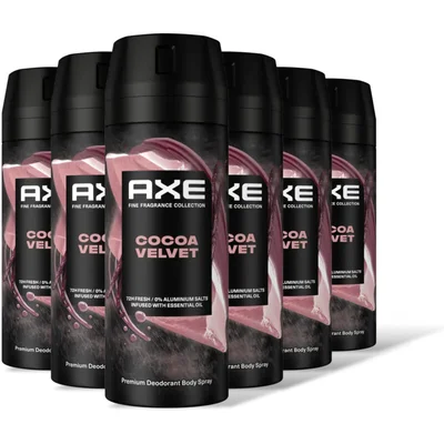 Axe Cocoa velvet deodorant bodyspray 6-pack