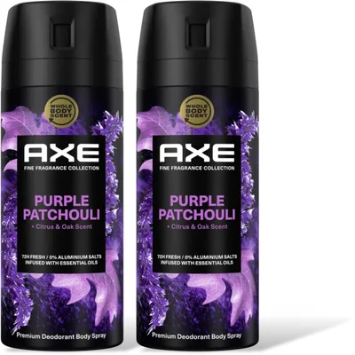Axe Purple patchouli deo bodyspray 2-pack