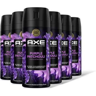 Axe Purple patchouli deo bodyspray 6-pack