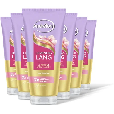 Andrélon Levendig lang 1 minuut wow masker 6-pack