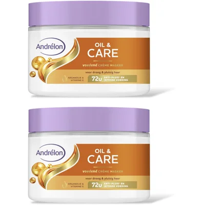 Andrélon Oil & care voedend crème masker 2-pack