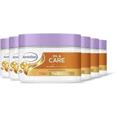 Andrélon Oil & care voedend crème masker 6-pack