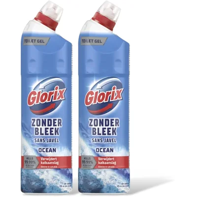 Glorix Toiletreiniger ocean zonder bleek 2-pack