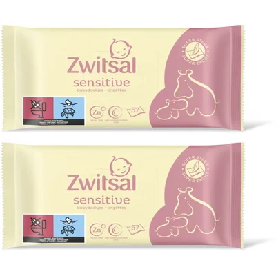 Zwitsal Baby sensitive billendoekjes 2-pack