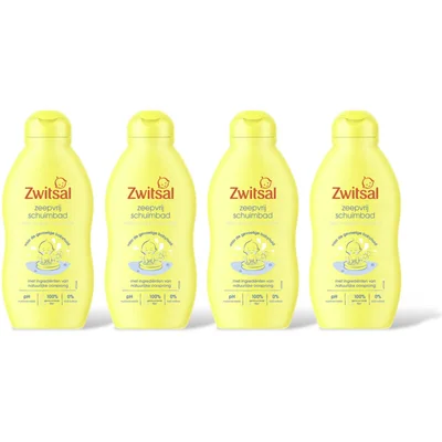 Zwitsal Baby zeepvrij schuimbad 4-pack