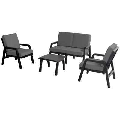 Hartman 2 zits loungeset grijs combideal