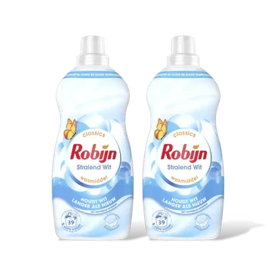 Robijn Stralend wit wasmiddel voordeel 2-pack