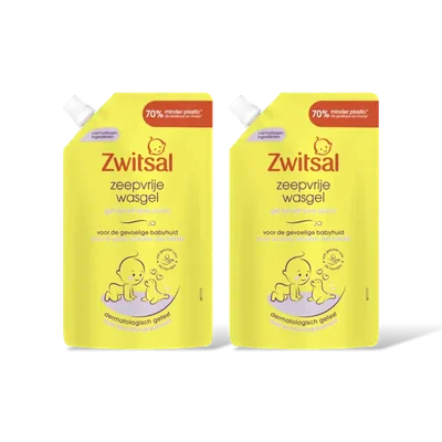 Zwitsal Baby zeepvrije wasgel navulpak 2-pack