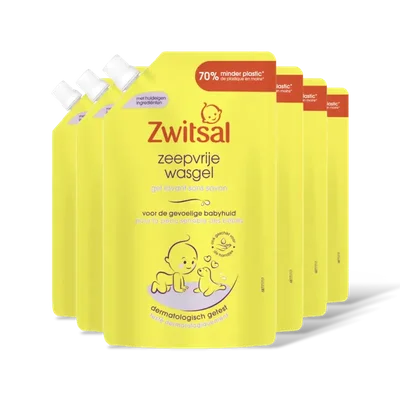 Zwitsal Baby zeepvrije wasgel navulpak 6-pack