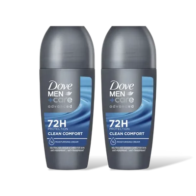 Dove Men+care clean comfort roller 2-pack