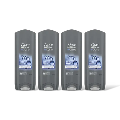 Dove Men+care cool fresh douchegel 4-pack