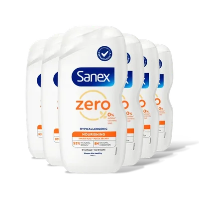 Sanex Zero% nourishing douchegel drg huid 6pk