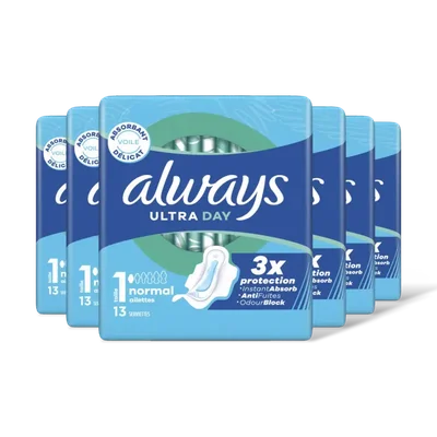 Always Ultra day normal wings maandverband 6pk