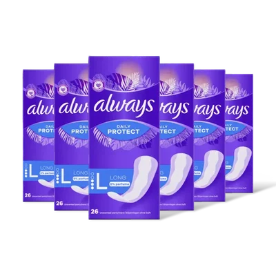 Always Daily protect long inlegkruisjes 6-pack