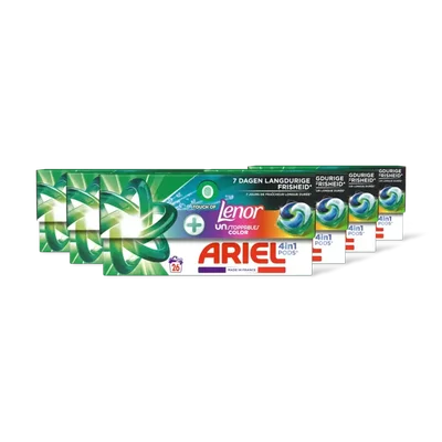 Ariel 4-in-1 pods+ unstoppable wascapsule 6pk