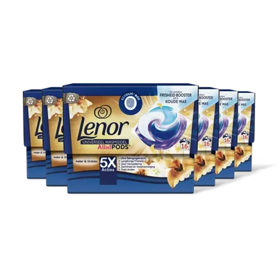 Lenor Pods goud orchidee wasmiddelcapsule 6pk