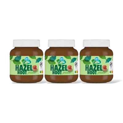 AH Terra Plantaardig hazelnootpasta 3-pack