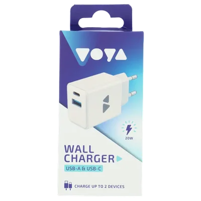 VOYA Wall charger USB-A & USB-C