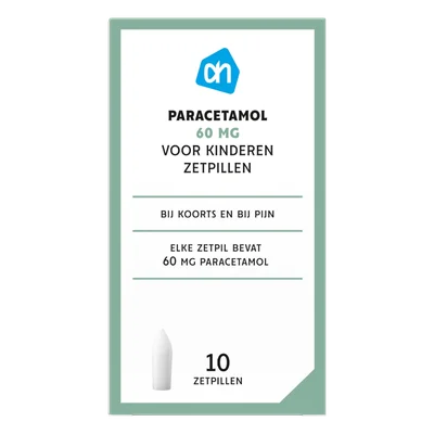 AH Paracetamol voor kinderen zetpillen 60mg