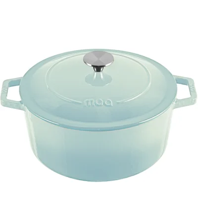 MOA Cast iron casserole 26cm - 5.7l - aqua