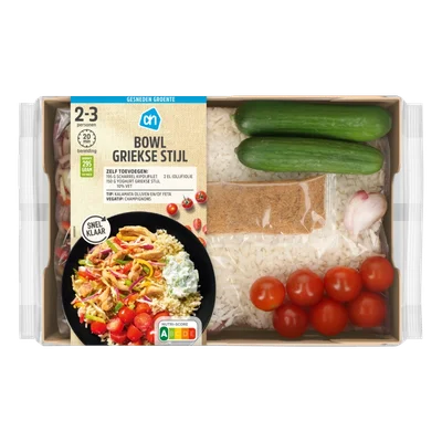 AH Gesneden verspakket bowl Griekse stijl