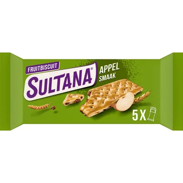 Sultana Fruitbiscuit Appel koek 5x3 stuks