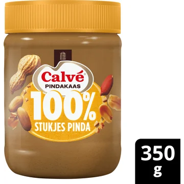 Calvé Pindakaas 100% Grof Gemalen Pinda's 350 g