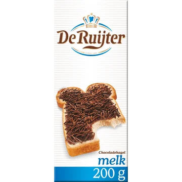 De Ruijter Chocoladehagel Melk 200g