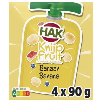 Hak Knijpfruit banaan 4-pack