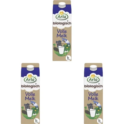 Arla Biologisch volle melk 1L 3-pack