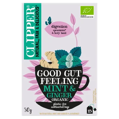 Clipper Good gut feeling mint & ginger