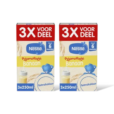 Nestlé Pyjamapapje banaan 6m+ 3x voordeel 2-pck