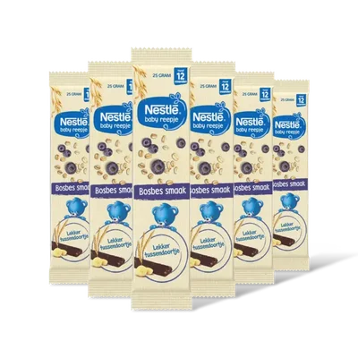 Nestlé Baby reepje bosbes smaak 12m+ 6-pack